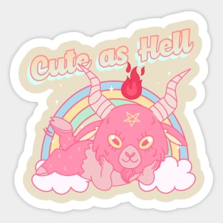 Cute as Hell little Devil Sticker